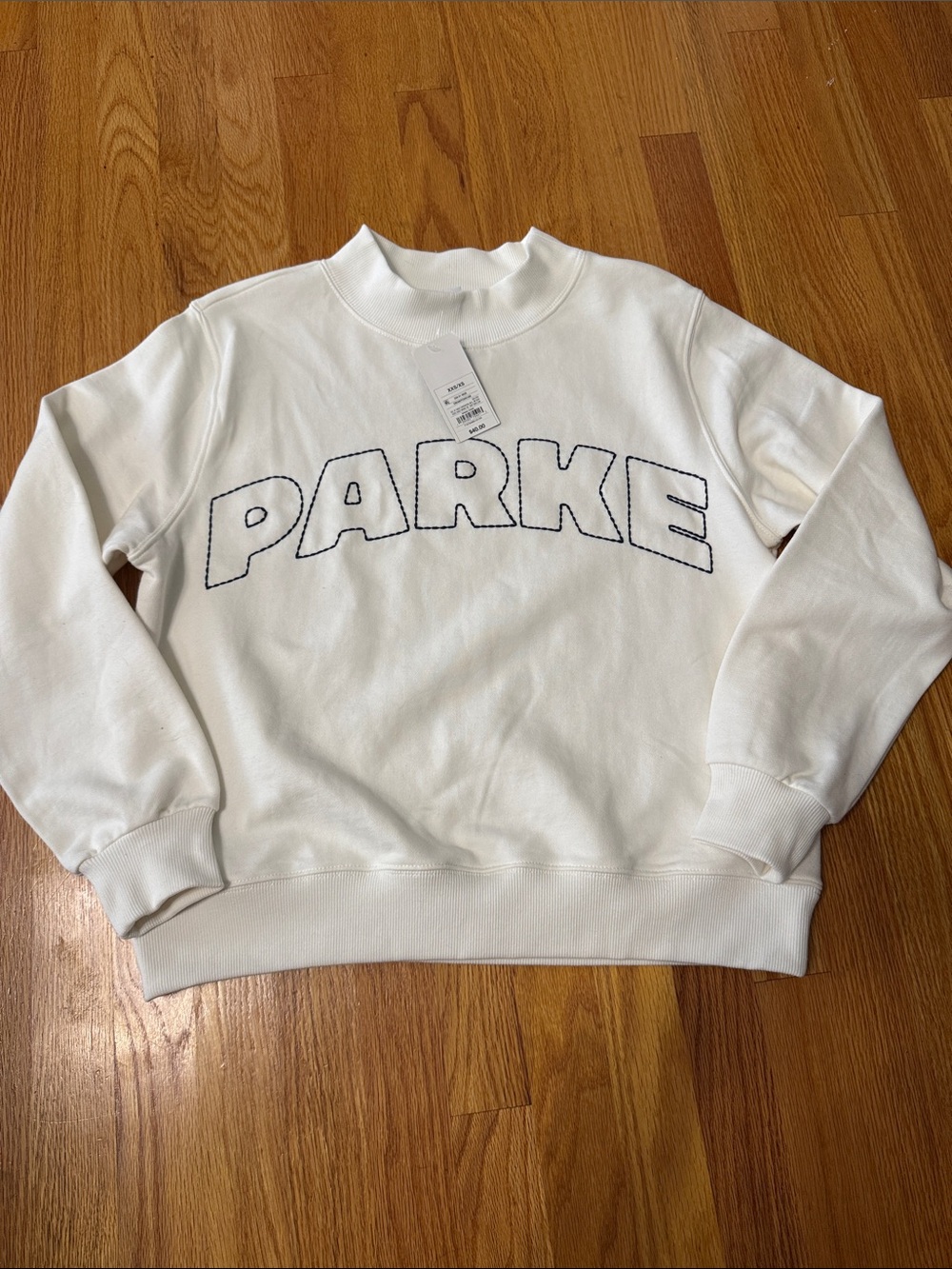 'PARKE' for Target White sweatshirt xxs/xs NWT - Picture 1 of 5